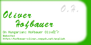 oliver hofbauer business card
